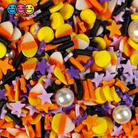 Candy Corn Star Pearl Celebration Halloween Mix Fimo Fake Polymer Clay Sprinkles Jimmies Funfetti 10