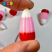 Candy Corn Valentines Day Colors Fake Food Realistic Candies Charm Cabochons 10 Pcs
