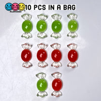 Candy Hard Mini Translucent Charm Christmas Multi Color Mix Charms Cabochons 10 Pcs