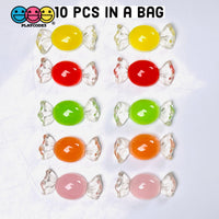Candy Hard Mini Translucent Charm Christmas Multi Color Mix Charms Cabochons 10 Pcs