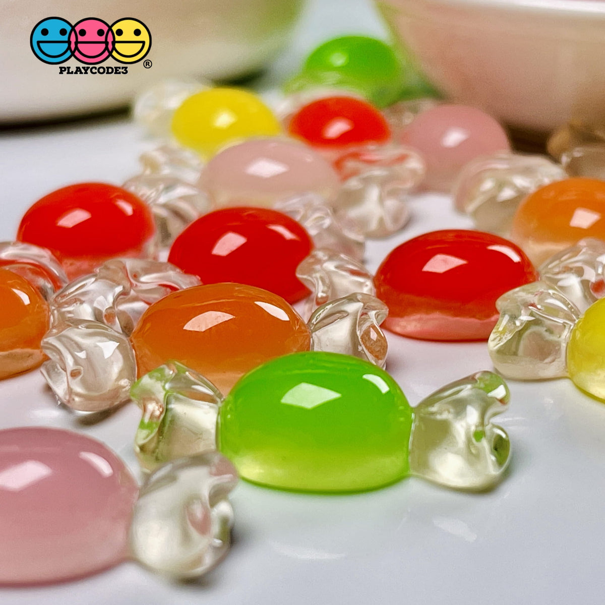 Mini Translucent Candy Charms - 10 pcs Cabochons| PLAYCODE3
