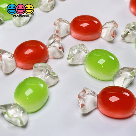 Candy Hard Mini Translucent Charm Christmas Multi Color Mix Charms Cabochons 10 Pcs