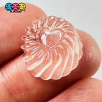 Candy Jell-O Swirl Shape Heart Top Fake Hard Candies 5 Colors Cabochons 15 Pcs Charm