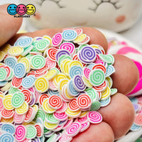 Candy Pinwheel Swirl Multi Color Fimo Slices Fake Clay Sprinkles Decoden Jimmies Sprinkle
