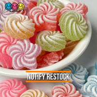 Candy Sugar Coated Swirls Fake Candies Multi Colors Shapes Flatback Not Edible Charm Cabochons 18