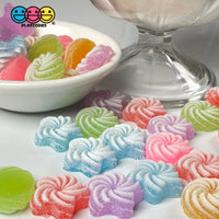 Candy Sugar Coated Swirls Fake Candies Multi Colors Shapes Flatback Not Edible Charm Cabochons 18