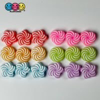 Candy Sugar Coated Swirls Fake Candies Multi Colors Shapes Flatback Not Edible Charm Cabochons 18