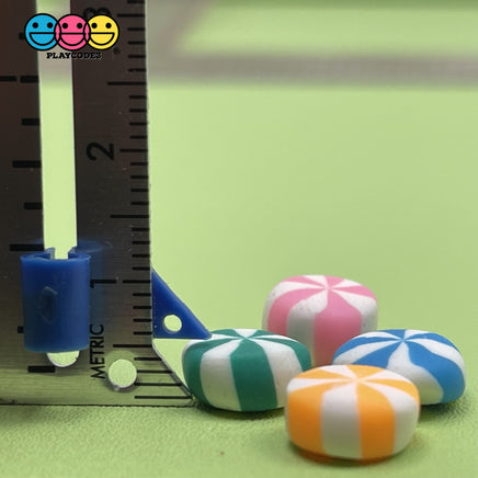 Candy Swirl Peppermint Mints Mix Christmas Theme Charms Fake Polymer Clay Candies Decoden 2 Choices