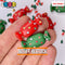 Candy Wrapped Christmas Flatback Charm Red Green Charms Cabochons 10 Pcs