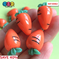Carrot Fake Food Charm Flat Back Charms Cabochon 10Pcs