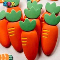 Carrot Flatback Charms Cabochons Carrots Large Small Decoden 2 Sizes 10 Pcs Charm
