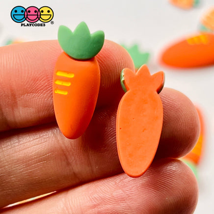 Carrot Flatback Charms Cabochons Carrots Large Small Decoden 2 Sizes 10 Pcs Charm