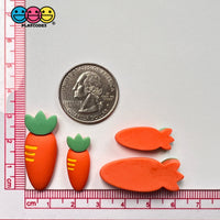 Carrot Flatback Charms Cabochons Carrots Large Small Decoden 2 Sizes 10 Pcs Charm