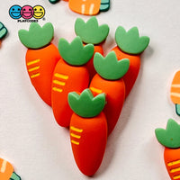 Carrot Flatback Charms Cabochons Carrots Large Small Decoden 2 Sizes 10 Pcs Charm