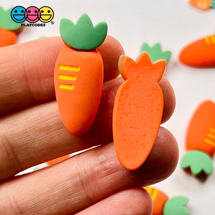 Carrot Flatback Charms Cabochons Carrots Large Small Decoden 2 Sizes 10 Pcs Small Charm