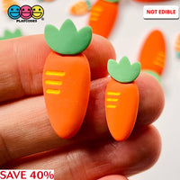 Carrot Flatback Charms Cabochons Carrots Large Small Decoden 2 Sizes 10 Pcs Large Charm