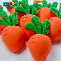 Carrot With Stem Leaf Flatback Charms Cabochons Carrots Easter Decoden 10 Pcs Charm