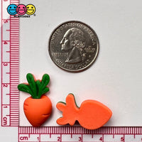 Carrot With Stem Leaf Flatback Charms Cabochons Carrots Easter Decoden 10 Pcs Charm