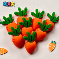 Carrot With Stem Leaf Flatback Charms Cabochons Carrots Easter Decoden 10 Pcs Charm