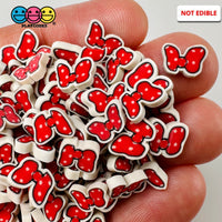 Cartoon Character Red Bow White Polka Dots Fake Clay Sprinkles Decoden Fimo Jimmies 10Mm Playcode3