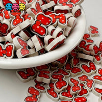 Cartoon Character Red Bow White Polka Dots Fake Clay Sprinkles Decoden Fimo Jimmies 10Mm Playcode3