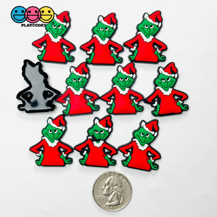 Shoe Charms Bendable Character Holiday Christmas Flatback Cabochons Slime Supply Fake Backe Decoden 10 pcs PLAYCODE3