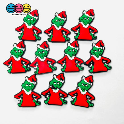 Shoe Charms Bendable Character Holiday Christmas Flatback Cabochons Slime Supply Fake Backe Decoden 10 pcs PLAYCODE3