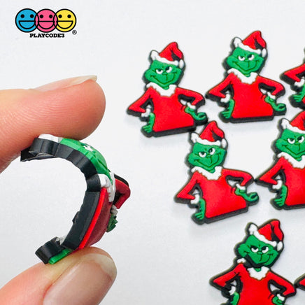 Shoe Charms Bendable Character Holiday Christmas Flatback Cabochons Slime Supply Fake Backe Decoden 10 pcs PLAYCODE3