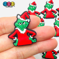 Shoe Charms Bendable Character Holiday Christmas Flatback Cabochons Slime Supply Fake Backe Decoden 10 pcs PLAYCODE3
