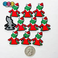 Shoe Charms Bendable Character Holiday Christmas Flatback Cabochons Slime Supply Fake Backe Decoden 10 pcs PLAYCODE3