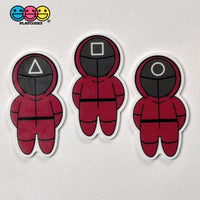 Characters Workers Masked Shapes Planar Decoden Planars Cabochons Party Favor 3 Types 9 Pcs