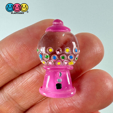 Gumball Vending Machine Bubblegum Flatback Charms Cabochon 10 Pcs Pink Charm
