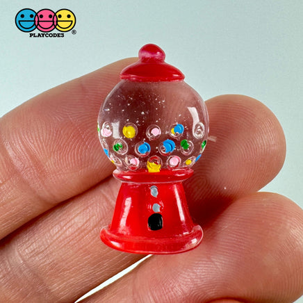 Gumball Vending Machine Bubblegum Flatback Charms Cabochon 10 Pcs Red Charm