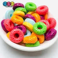 Cheerios Froot Loops Cereal Charms Fake Food Decoden 18 pcs 6 Colors Charm