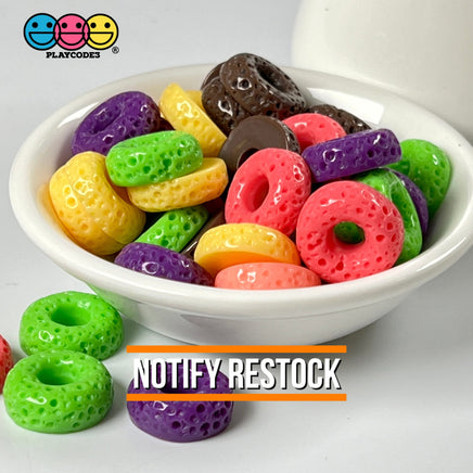 Cheerios Froot Loops Cereal Charms Fake Food Decoden 20 Pcs 5 Colors Charm