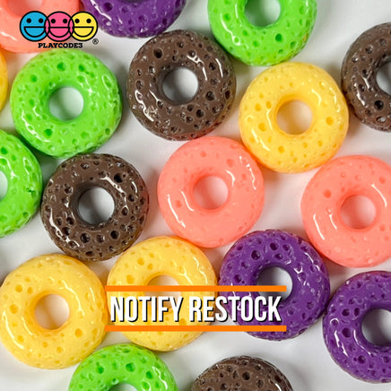 Cheerios Froot Loops Cereal Charms Fake Food Decoden 20 Pcs 5 Colors Charm