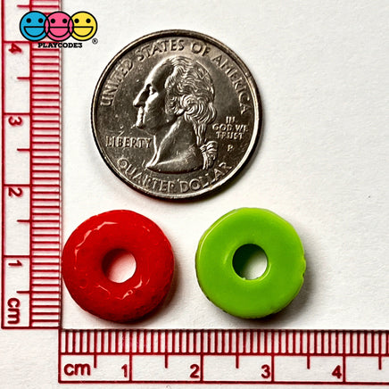 Cheerios Froot Loops Cereal Charms Flatback Fake Food Decoden Red Green Christmas 20 Pcs 2 Colors