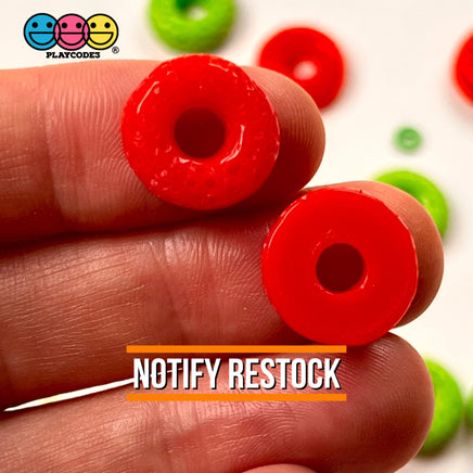 Cheerios Froot Loops Cereal Charms Flatback Fake Food Decoden Red Green Christmas 20 Pcs 2 Colors