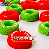 Cheerios Froot Loops Cereal Charms Flatback Fake Food Decoden Red Green Christmas 20 Pcs 2 Colors