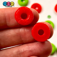 Cheerios Froot Loops Cereal Charms Flatback Fake Food Decoden Red Green Christmas 20 Pcs 2 Colors