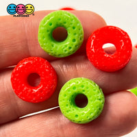 Cheerios Froot Loops Cereal Charms Flatback Fake Food Decoden Red Green Christmas 20 Pcs 2 Colors