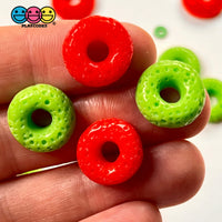 Cheerios Froot Loops Cereal Charms Flatback Fake Food Decoden Red Green Christmas 20 Pcs 2 Colors