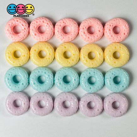 Cheerios Froot Loops Fake Cereal Pastel Colors Charms Food Decoden 20 Pcs 4 Charm
