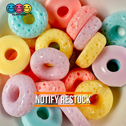 Cheerios Froot Loops Fake Cereal Pastel Colors Charms Food Decoden 20 Pcs 4 Charm