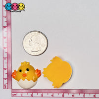 Chick In Egg Shell Flatback Charms Cabochons Yellow Chicks Cracked Eggs Decoden 10 Pcs Charm