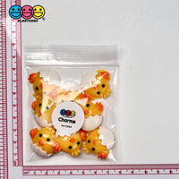 Chick In Egg Shell Flatback Charms Cabochons Yellow Chicks Cracked Eggs Decoden 10 Pcs Charm