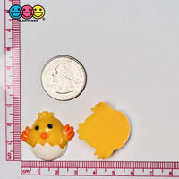 Chick In Egg Shell Flatback Charms Cabochons Yellow Chicks Cracked Eggs Decoden 10 Pcs Charm