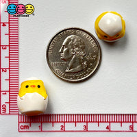 Chickee In White Egg Shell Charms Cabochons Chick Easter Eggs Decoden 10 Pcs Charm