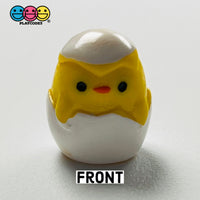 Chickee In White Egg Shell Charms Cabochons Chick Easter Eggs Decoden 10 Pcs Charm