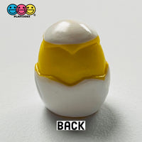 Chickee In White Egg Shell Charms Cabochons Chick Easter Eggs Decoden 10 Pcs Charm